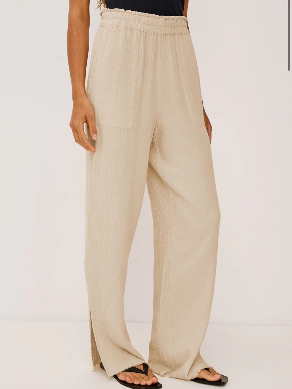 100% Organic Cotton Rails “Leon Pant “ -M color flax